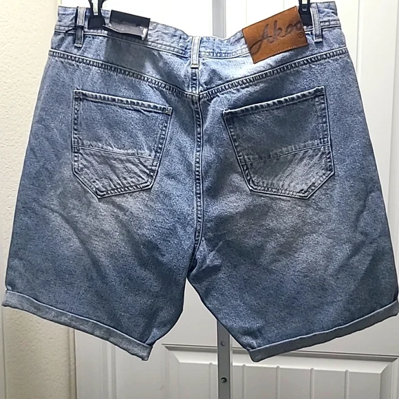 Akoo Colorful Graphic Denim Shorts